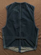 【傑作】美品 RRL REYNOLDS WABASH VEST ダブルアールエル ウォバッシュ ワバッシュ インディゴ デニム ワーク ストライプ ベスト M_画像5