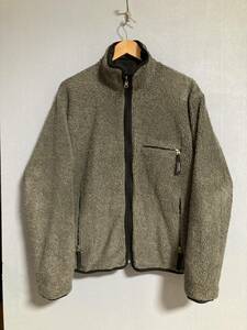 ★90s patagonia パタゴニア グリセード リバーシブルジャケット USA製 M フリース グレー ブラック ビンテージ レトロ ダメージ