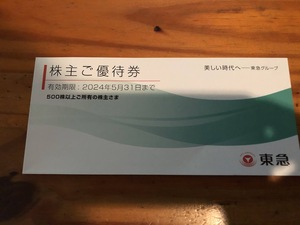 東急電鉄 株主優待券　2024年5月31日　 冊子 （東急ストア、Bunkamuraザ・ミュージアム＆五島美術館招待券、109シネマズ他）