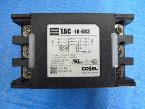 中古現状渡品 COSEL NOISE FILTER TAC-10-683 ノイズフィルター 3Φ 500V 10A 50/60Hz その2