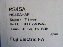 中古現状渡品 Fuji Electric FA Super Timer MS4SA-AP Volt：100-240VAC Time：0.6s to 60h スーパータイマー その2_画像3