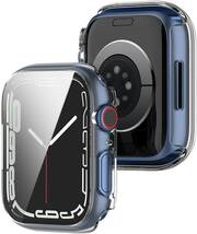 Apple Watch 保護ハードケース 【41㎜】 PC素材+ガラスフィルム 硬度9H 強化ガラス 全面保護 軽量設計_画像4