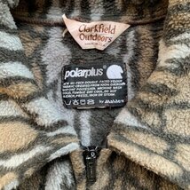 【M/L】USA製 Clarkfield Outdoors フリースジャケット 迷彩 リアルツリーカモ■ビンテージ オールド アメリカ古着 ジップアップ ブルゾン_画像4