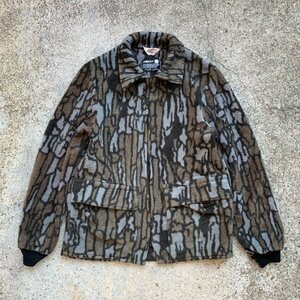 【M/L】USA製 Clarkfield Outdoors フリースジャケット 迷彩 リアルツリーカモ■ビンテージ オールド アメリカ古着 ジップアップ ブルゾン