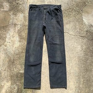 【W38】USA製 Levi's 519 コーデュロイパンツ ネイビー■ビンテージ オールド レトロ アメリカ古着 90s リーバイス ストレート タロン