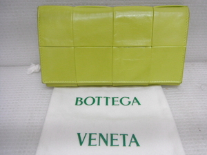 BOTTEGA VENETA Bottega Veneta maxi сетка складывающийся пополам длинный кошелек кожа оттенок желтого нестандартная пересылка единый по всей стране 350 иен B2-A