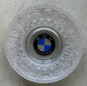BMW ガラス　灰皿　直径20.5cm ノベルティー