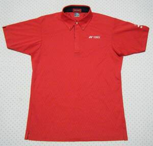 ヨネックス　YONEX　LADIES TOUNAMENT　ゴルフ用高機能/涼感ボタンダウンシャツ 赤色　サイズ L　吸汗速乾/ストレッチ機能　限定品 @日本製