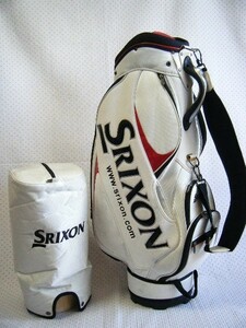 スリクソン　SRIXON／DUNLOP　ゴルフ用キャディバッグ・カートバッグ　白色　サイズ 9.0型/3.5kg/47in対応　４分割口枠/ポケット9カ所装備