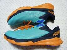 ホカ オネオネ　HOKA ONEONE　M ZINAL　トレイルランニング用高性能シューズ　緑系　サイズ 27.5㌢　クッション/グリップ性能　定価20900円_画像2