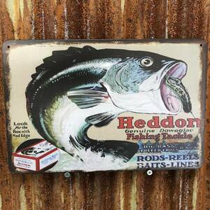 へドン HEDDON オールドルアー ブリキ 看板 ZEAL ズイール バス 釣り 道楽バグリー ボーマー ラパラ メガバス ハーレー ダイワ トップ道