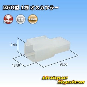 矢崎総業 250型 1極 オスカプラー