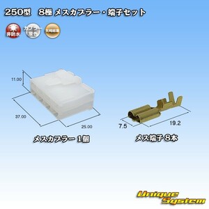 矢崎総業 250型 8極 メスカプラー・端子セット