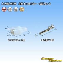 住友電装 110型 MTW 2極 オスカプラー・端子セット_画像1