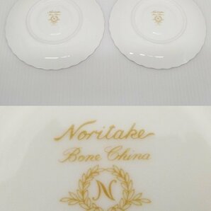 ♯ ノリタケ キューティーローズ カップ＆ソーサー ケーキ皿 2客セット!! Noritake ペア ティーカップ 小花柄 薔薇 白 ピンク 陶磁器の画像7