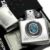 ZIPPO ライター 限定 ターコイズスタイル シリアルNo入り ジッポ シルバー 銀バレル仕上げ_画像4