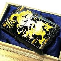 ZIPPO ジッポ ライター 辰 和柄 黒チタン 龍 2024年 干支 令和6年 縁起物 美しい 御守り 日本 珍しい かっこいい ブラック プレゼント_画像2