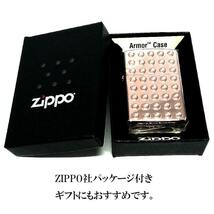 ZIPPO ライター アーマー ジッポ シャインレンズカット 両面加工 重厚 ピンクゴールド おしゃれ メンズ ギフト_画像8