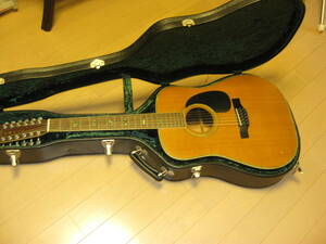 ジャパンヴィンテージ　Morris 12弦ギター　B-50　1970年代後半日本製　専門ショップの仕様・状態等確認書　ハードケース付属