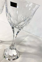 HOYA 高級 クリスタルグラス 美品 ワイングラス アンティーク インテリア 食器 高級ライン 昭和レトロ ビンテージ【1220.15】_画像3