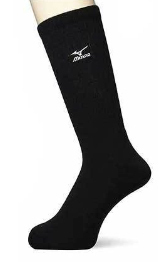  Mizuno men's socks Golf [ regular height ] 52JX455109 black 25-27cm