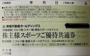 東急 株主優待 スポーツ券 23-24冬　ニセコ東急 リフト券