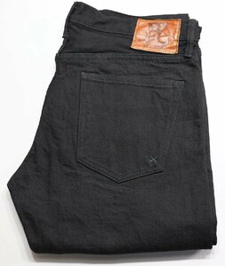 MARUNI JEANS (マルニジーンズ) 毘沙門天 BI-18536BK / 15ozブラックデニム タイトストレート 未使用品 w34