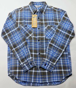 FIVE BROTHER (ファイブブラザー) HEAVY FLANNEL WORK SHIRTS / ヘビーネル ワークシャツ #151960 ブルーチェック size M