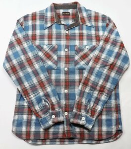 THE FLATHEAD (フラットヘッド) Heavy Nel Work Shirt / ヘビーネル ワークシャツ HN-54W ネイビー size 40