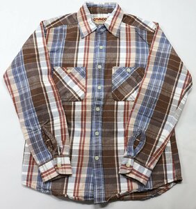 CAMCO (カムコ) HEAVY NEL WORK SHIRT / ヘビーネル ワークシャツ 美品 ブラウン × ブルー size S