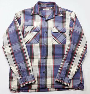SugarCane (シュガーケーン) Ckeck Flannel Work Shirts / マーブルボタン フランネル ワークシャツ sc27118 パープル size L /ネルシャツ