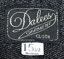 DALEE'S&Co (ダリーズアンドコー) Jelico...20s Jelico shirt / ジェリコシャツ 未使用品 BLACK MIX size 15.5(M) / デラックスウエア_画像6