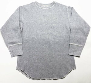 Freewheelers (フリーホイーラーズ) クルーネック 8分袖 ヘビーウエイト フライスシャツ MIX GRAY size 38 / アンダーウエア