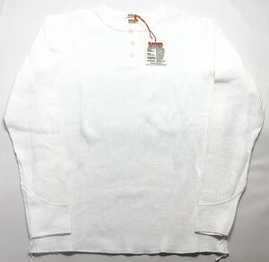 BARNS OUTFITTERS (バーンズ アウトフィッターズ) ヘビーサーマル ヘンリーネック 長袖Tシャツ BR-3051 未使用品 ホワイト size XL /ロンT