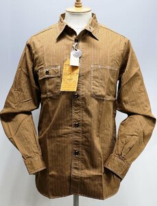 SugarCane (シュガーケーン) Brown Wabash Stripe Work Shirt / ブラウンウォバッシュストライプ ワークシャツ sc28516 未使用品 size L
