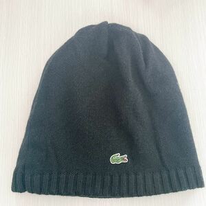 LACOSTE ラコステ ニット帽　ビーニー 帽子 ブラック 黒　メンズ　レディース　ユニセックス 