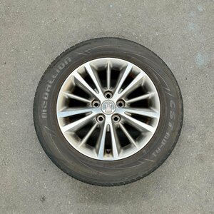 タイヤ付き純正ホイール1本　クラウンロイヤル　GRS200　16×7J　+45　114.3　5穴　215/60R16　2021年製　4ミリ