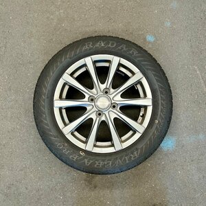 タイヤ付き社外ホイール1本　YFC GRASS RX(グラス)　15×5 1/2J　+50　100　4穴　185/60R15　2023年製　5ミリ