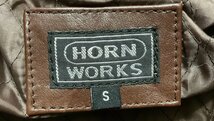 130B HORN WORKS ホーンワークス ライダースジャケット レザー【中古】_画像8