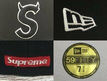 143A Supreme 22AW Devil S Logo NEWERA CAP シュプリーム キャップ【中古】_画像7