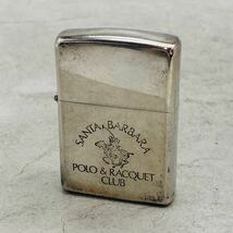 FN10746A ZIPPO ジッポ SANTA BARBARA POLO&RACQUET CLUB 1990年 10月製造 ライター オイルライター ヴィンテージ 喫煙具 喫煙グッズ_画像1