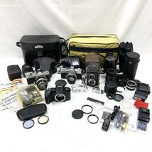 FN10537Q【売り切り!】Nikon MINOLTA PENTAX PRIMOFLEX フィルム カメラ デジタルカメラ レンズ ストロボ まとめ売り _画像1