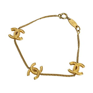 Chanel/Chanel Triple Bracelet GP 4.4G 17 см. Золотые женщины