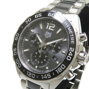 TAG HEUER/タグホイヤー CAZ1011 フォーミュラ１ クロノグラフ 腕時計 ステンレススチール クオーツ グレー メンズの画像1