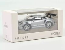 ノレブ 1/43 ポルシェ 911 992 GT3 RS 2022 シルバー NOREV PORSCHE 911 GT3 RS ミニカー_画像3