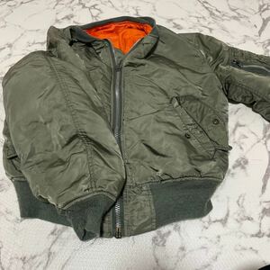 ★ALPHAINDUSTRIES アルファ インダストリーズ MA-1 ジャケット　フライトジャケット IDEALカーキUSA メンズ　Mサイズ