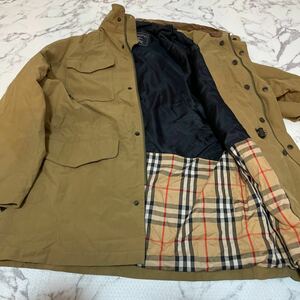 ★BURBERRY バーバリー ノバチェック コート カーキ色　アウター メンズ　 Lサイズ