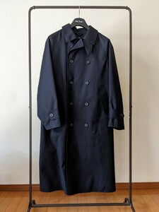 HYKE ×MACKINTOSH　ハイク×マッキントッシュ　ゴム引きトレンチコート　ネイビー　サイズ１