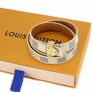 【1円】ルイヴィトン LOUIS VUITTON ダミエアズール ブラスレ ボックスイット M6028 17サイズ ブレスレット ダミエキャンバス 35172