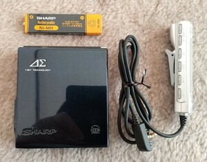 SHARP MDウォークマン MD-DS70 ブラック 動作品 1bit デジタルアンプ搭載 高音質 auvi MDLP シャープ 黒 ポータブルMD